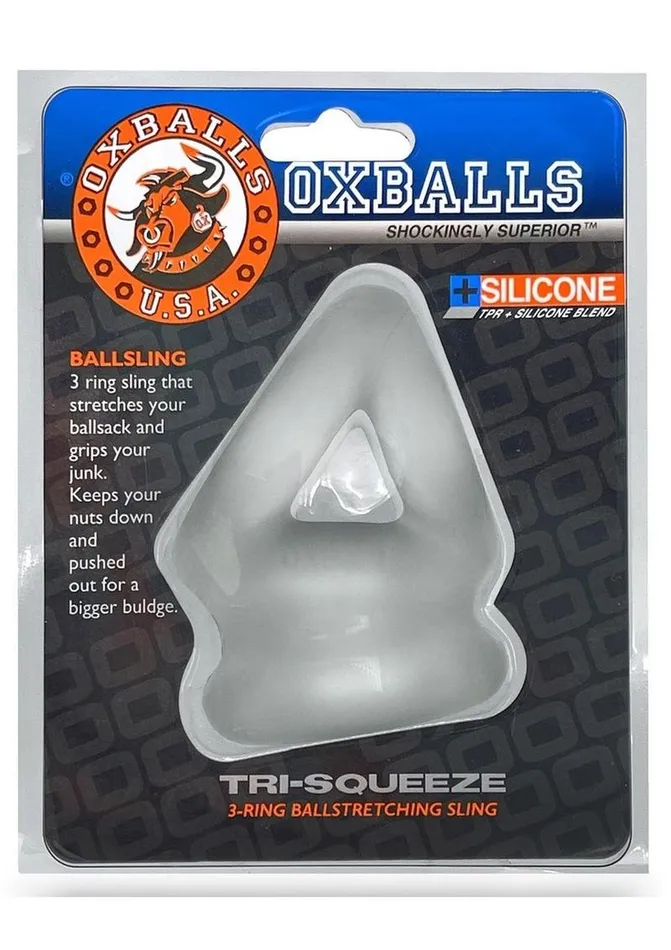 Oxballs TriSqueeze Silicone 3Ring Ball Stretching Sling Oxballs Male Sex Toys