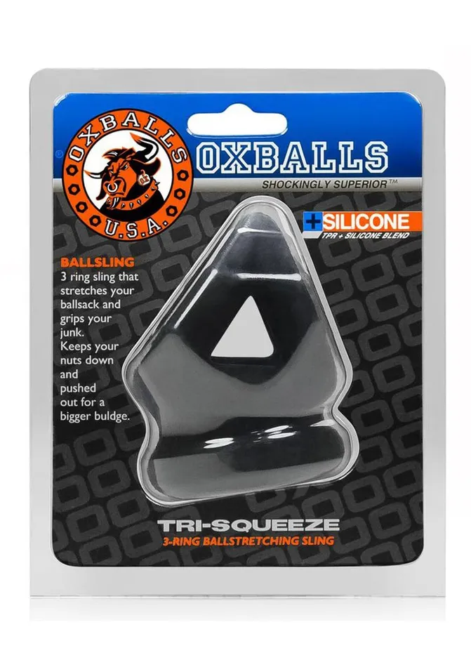 Oxballs TriSqueeze Silicone 3Ring Ball Stretching Sling Oxballs Male Sex Toys