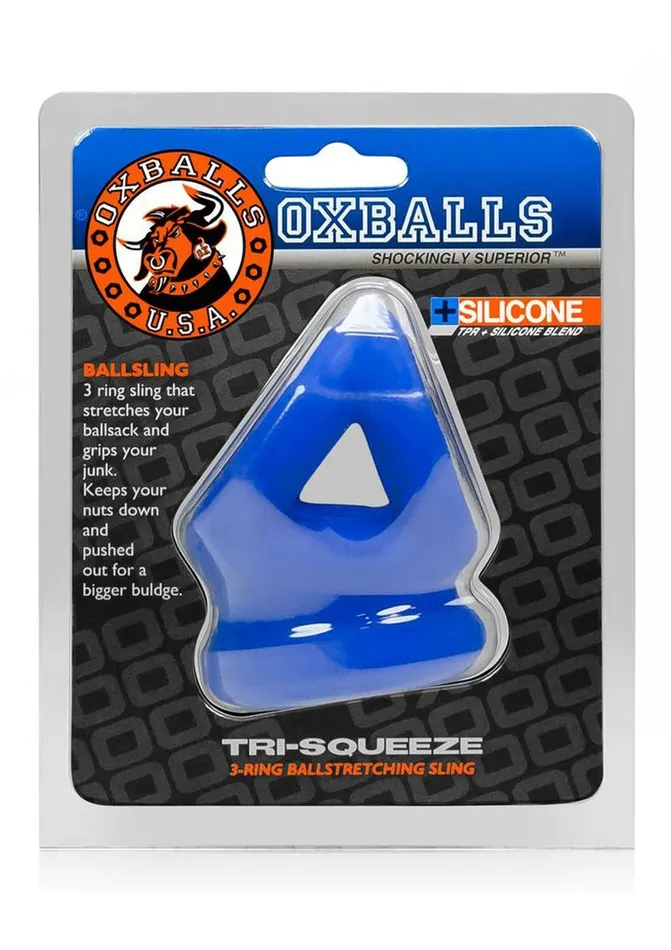 Oxballs TriSqueeze Silicone 3Ring Ball Stretching Sling Oxballs Male Sex Toys