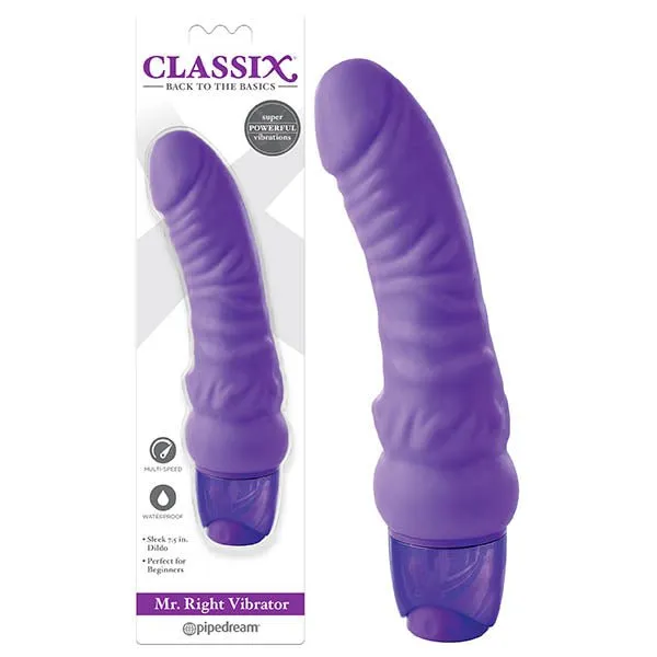 Pipedream Classix Mr Right Vibe Purple 191 cm 75 Vibrator Vibrators