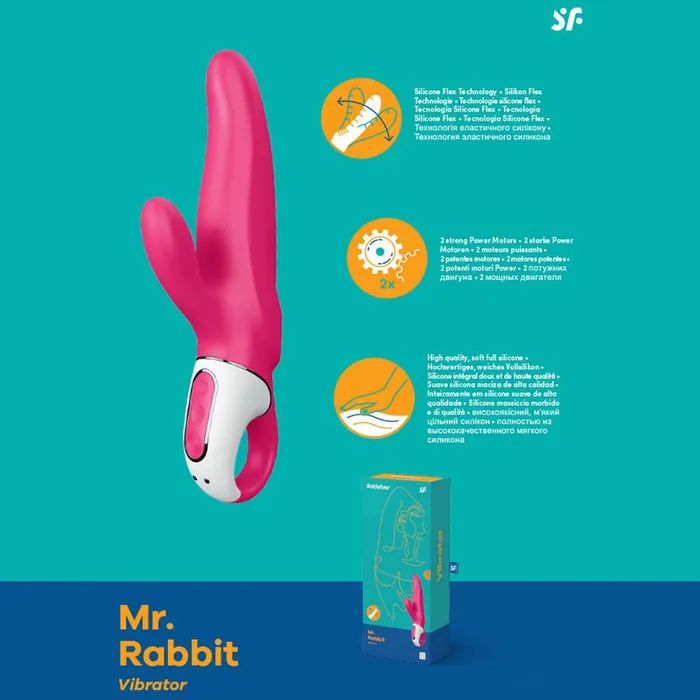 Satisfyer Vibrators Satisfyer Vibes Mister Rabbit Pink USB Rechargeable Rabbit Vibrator