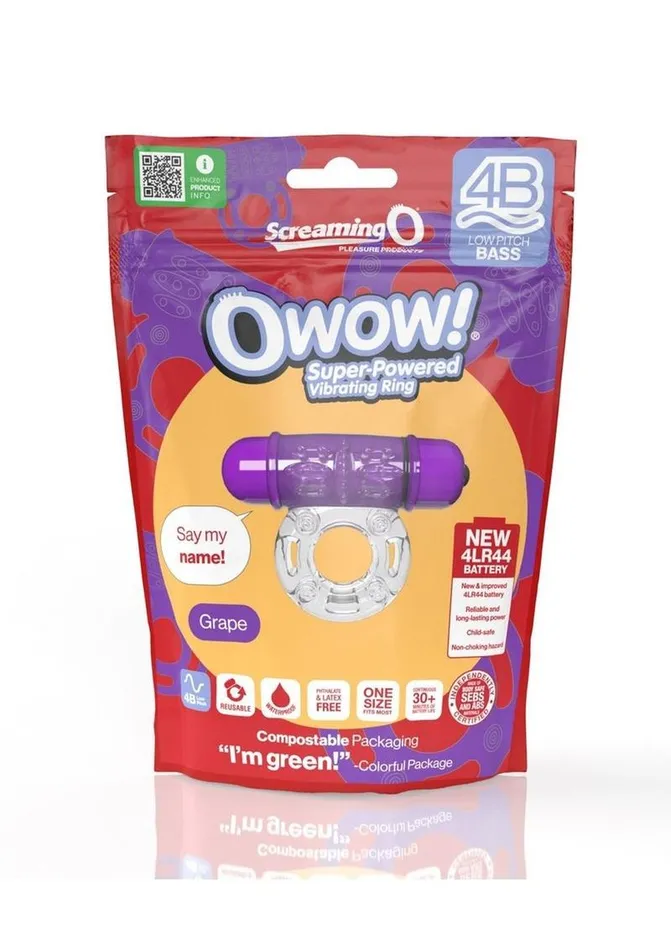 Screaming O Screaming O 4b O Wow Vibrating Ring Male Sex Toys