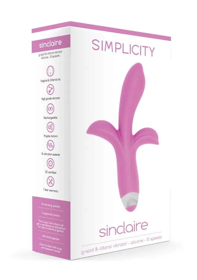 Shots Simplicity Vibrators SINCLAIRE Gspot clitoral vibrator Pink