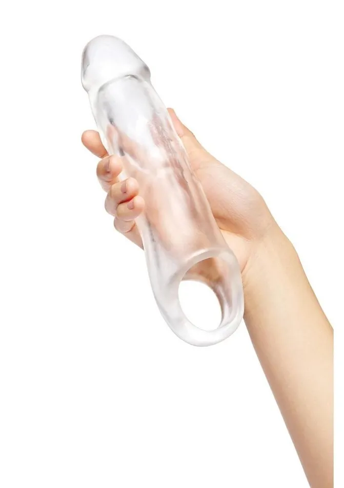 Size Up Extra Girthy Clear View Penis Extender with Ball Loop Size Up Male Sex Toys