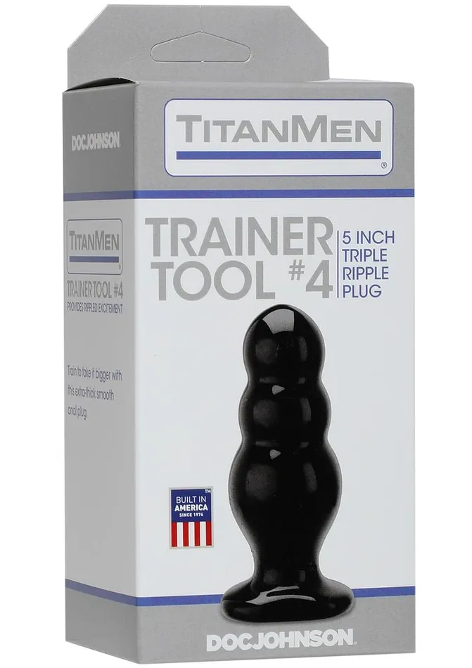 TitanMen Male Sex Toys Titanmen Trainer Tool 4 Triple Ripple Anal Plug