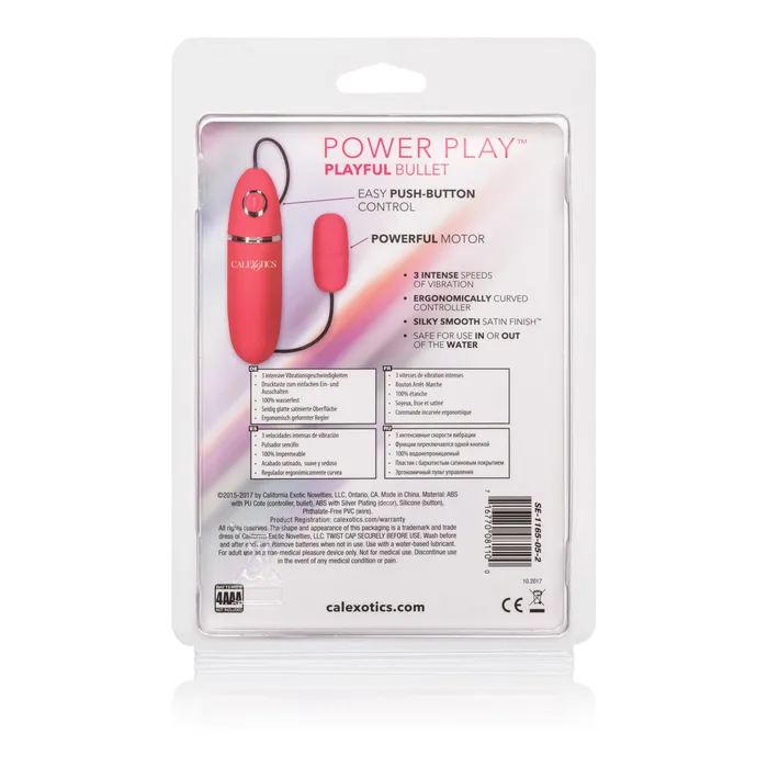 Vibrators California Exotic Power Play Playful Bullet Pink