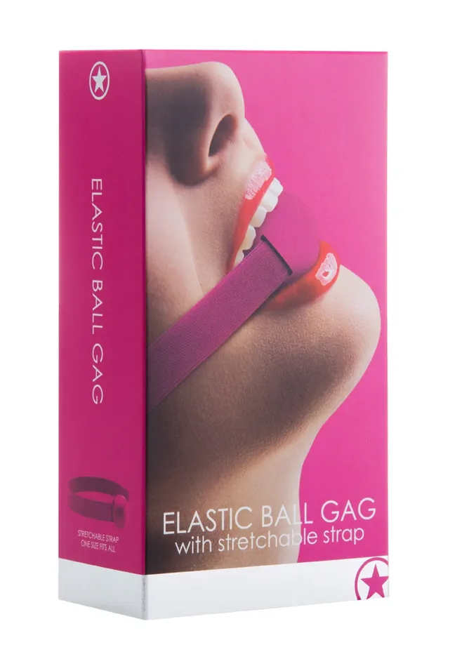 Vibrators Elastic Ball Gag Pink Shots Ouch