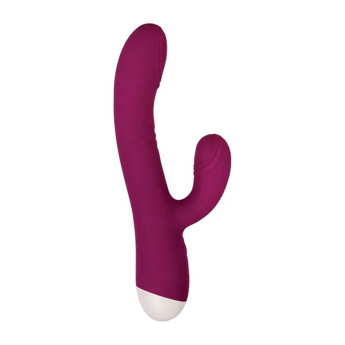 Vibrators Evolved Evolved Double Tap Burgundy Red 222 cm USB Rechargeable Rabbit Vibrator