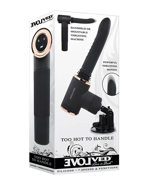 Vibrators Evolved Novelties INC Evolved Too Hot to Handle Thrusting Machine Black