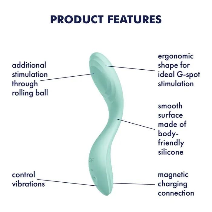 Vibrators Satisfyer Rrrolling Pleasure Mint USB Rechargeable Vibrator Satisfyer