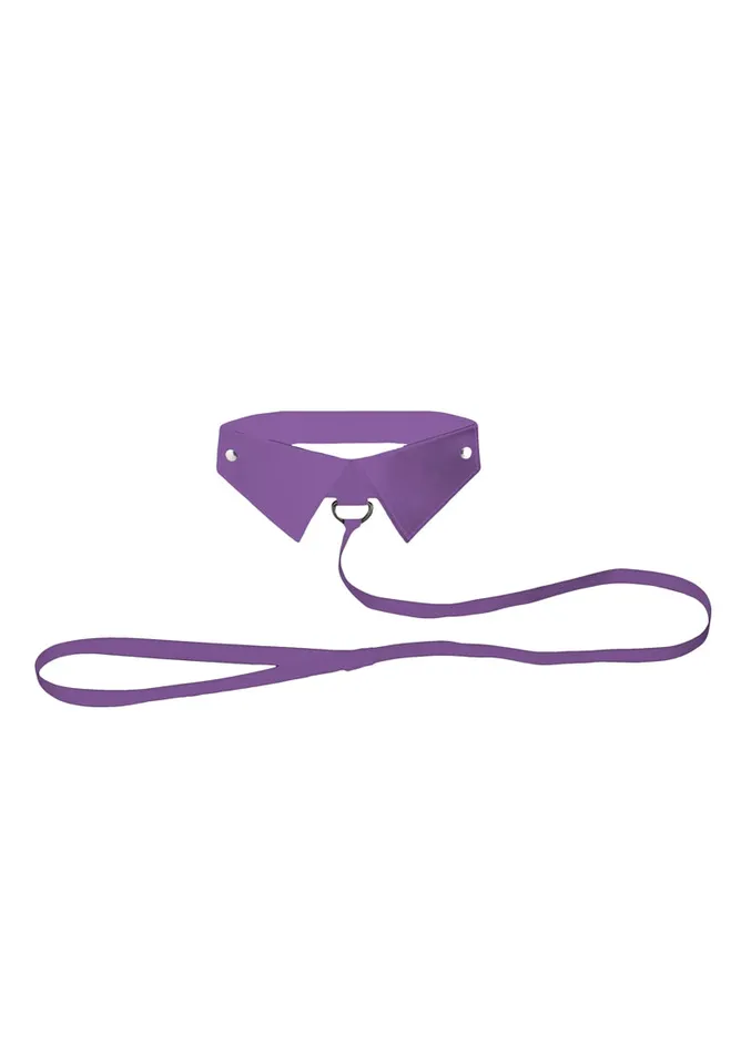 Vibrators Shots Ouch Classic Collar with Leash Purple