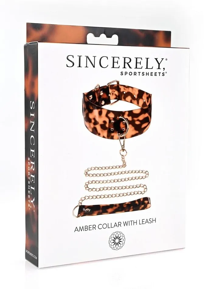 Vibrators Sincerely Amber Collar and Leash Sincerely