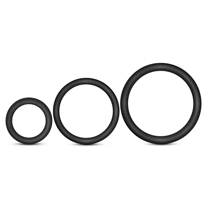Anal Blush Novelties Performance Vs4 Pure Premium Silicone Cockring Set Black