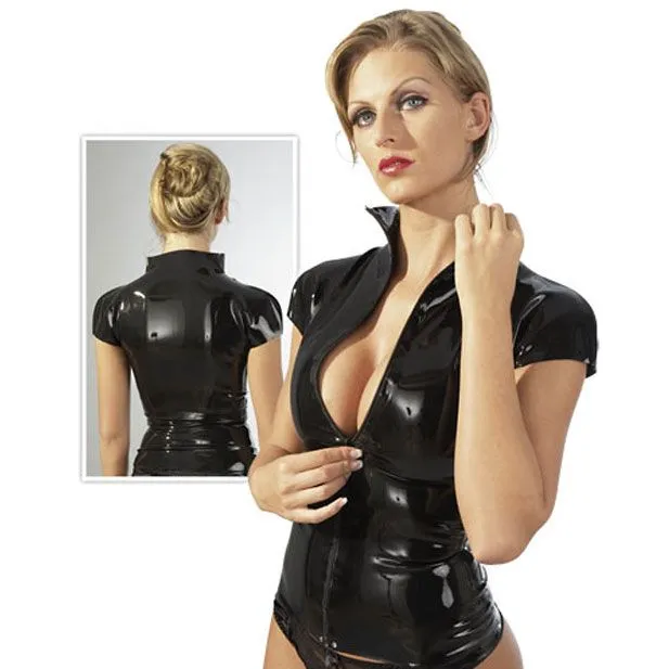 Anal Late X Late X Latex Zip Shirt Black Anal Late X Late X Latex Zip Shirt Black
