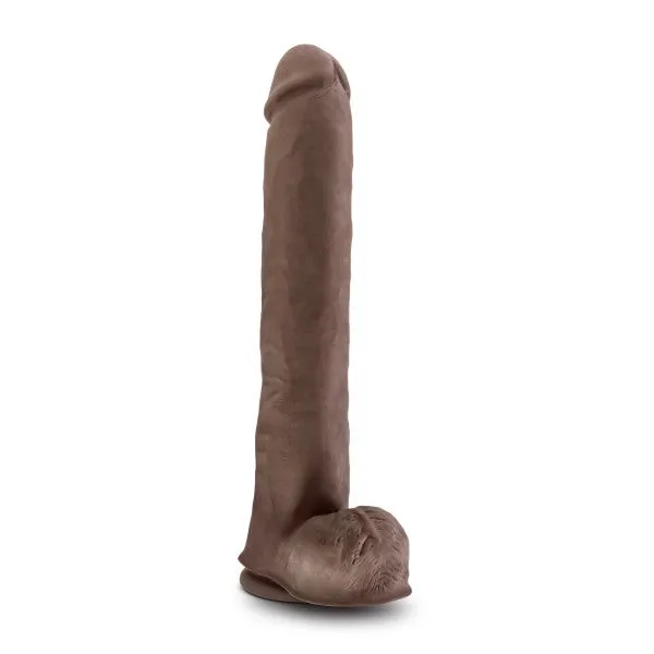 Blush Novelties Au Naturel Daddy 14in Dual Density Chocolate Dildos