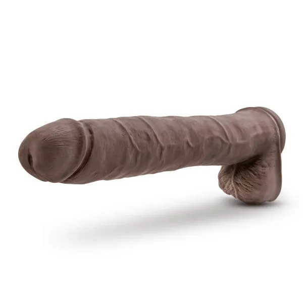 Blush Novelties Au Naturel Daddy 14in Dual Density Chocolate Dildos