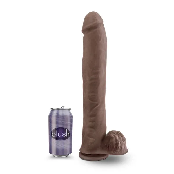 Blush Novelties Au Naturel Daddy 14in Dual Density Chocolate Dildos