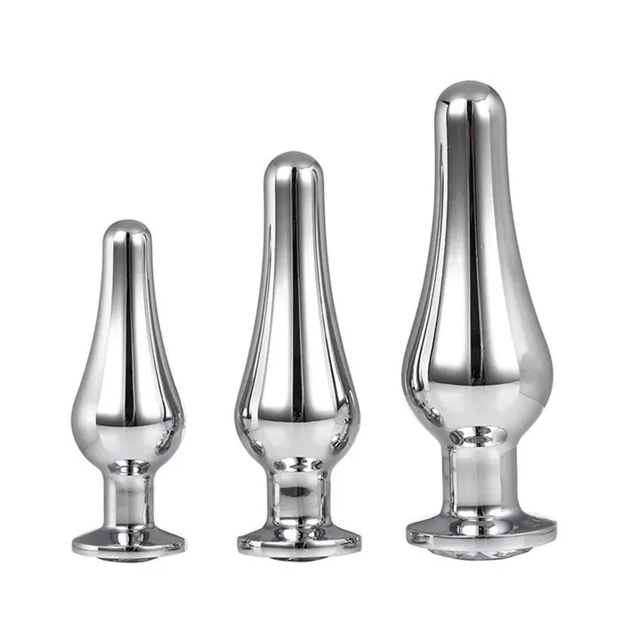 Dream Toys Gleaming Butt Plug Set Silver 3 Pieces Anal