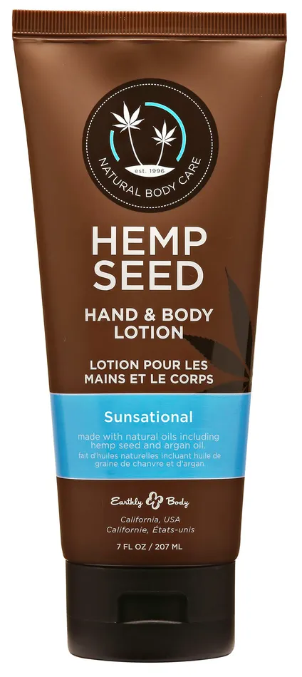 Earthly Body Female Sex Toys Hemp Seed Hand and Body Lotion 7 Fl Oz Sunsational
