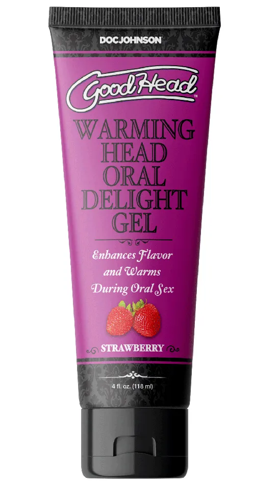 Enhancers Doc Johnson Goodhead Warming Head Oral Delight Gel Strawberry 4 Fl Oz