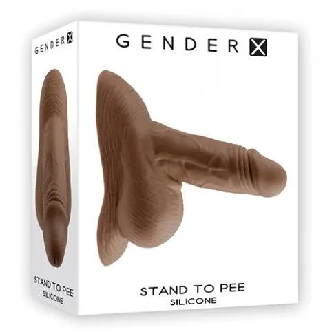 Evolved Novelties Dildos Gender X Stand To Pee Silicone Packer Dark Flesh