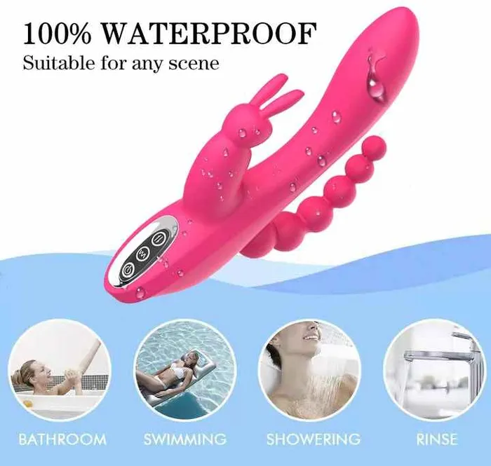 Female Sex Toys 69shadesofplay Vibrator sex shop 3 in 1 GSpot Rabbit Anal Dildo