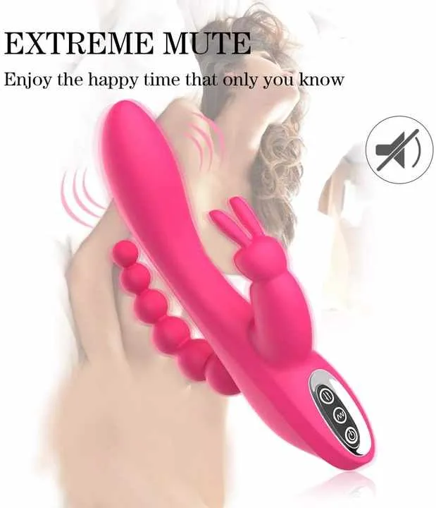 Female Sex Toys 69shadesofplay Vibrator sex shop 3 in 1 GSpot Rabbit Anal Dildo