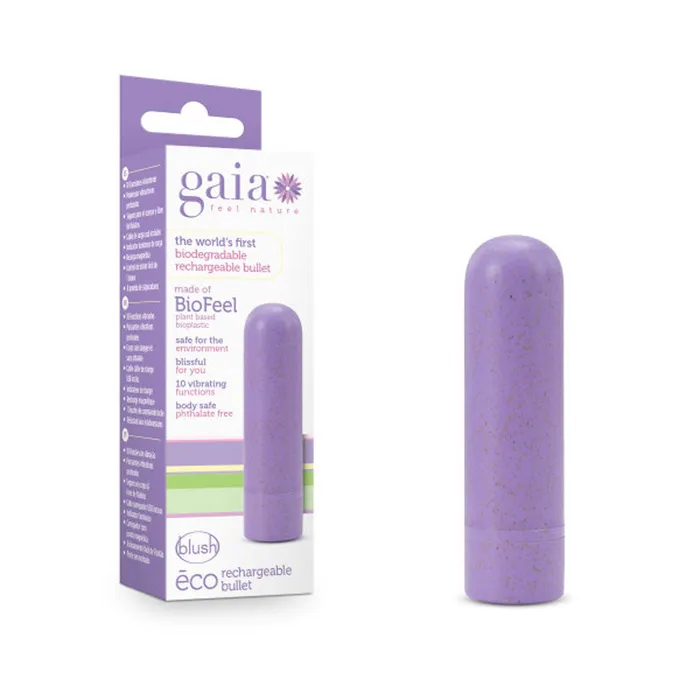 Female Sex Toys Blush Novelties Gaia Eco Rechargeable Bullet Lilac