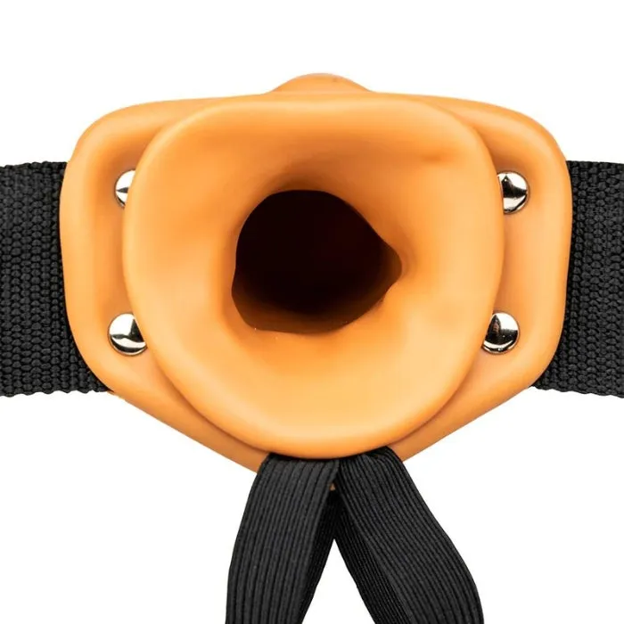 HON Real Rock Hollow Strap On 8inch Tan Female Sex Toys