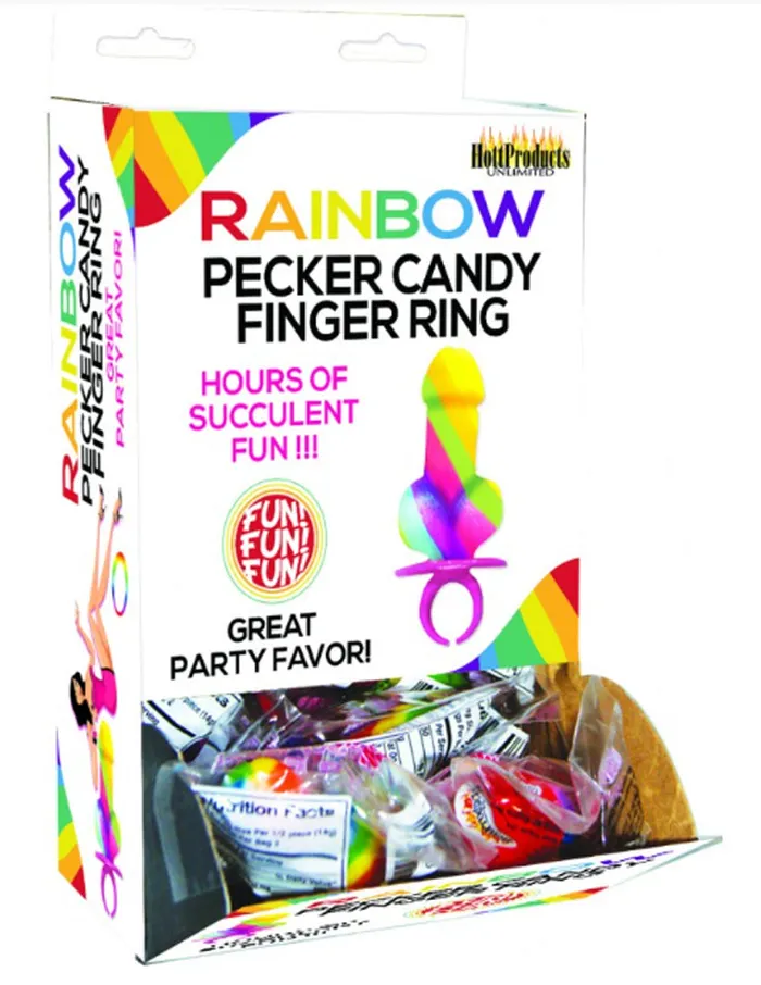 Hott Products Male Sex Toys Rainbow Cock Ring Pop 12 Piece Display