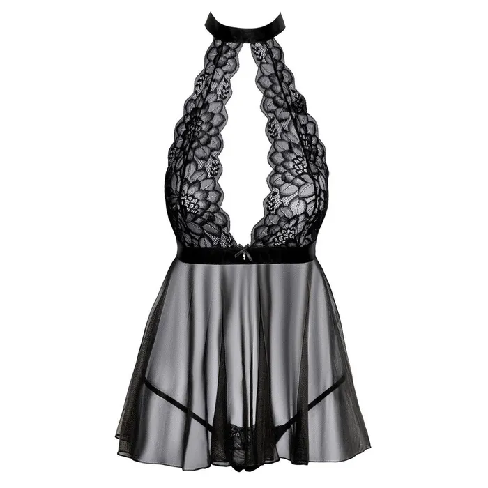 Kissable Lingerie Anal Kissable Halterneck Flared Babydoll Black Kissable Lingerie Anal Kissable Halterneck Flared Babydoll Black