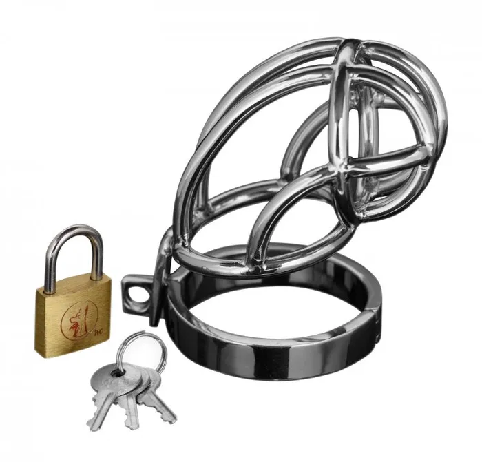 Master Series Captus Stainless Steel Chastity Cage XR Brands Male Sex Toys