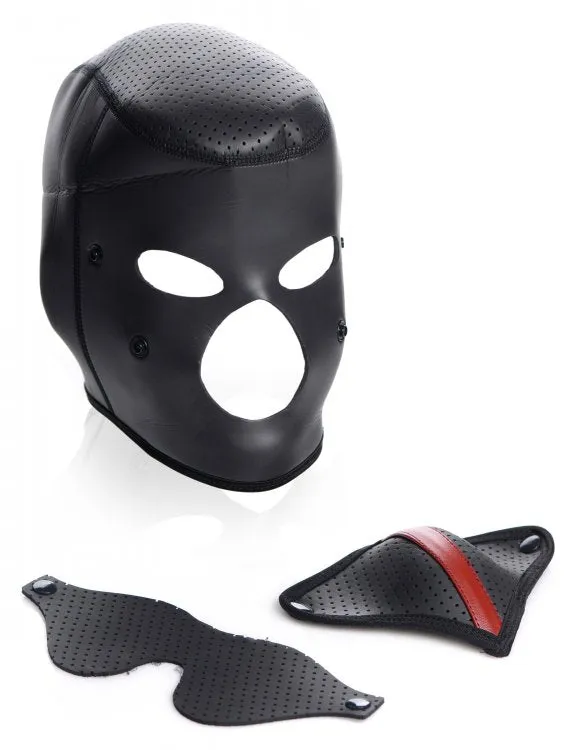 Master Series Scorpion Hood Blindfold Face Mask Neoprene XR Brands Male Sex Toys