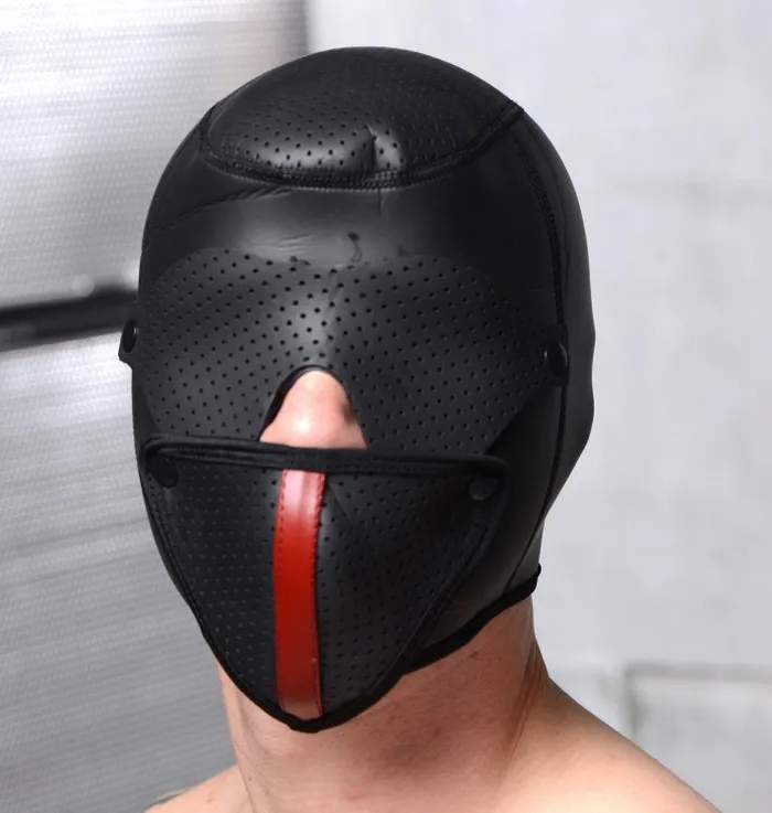 Master Series Scorpion Hood Blindfold Face Mask Neoprene XR Brands Male Sex Toys