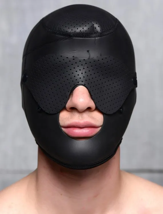 Master Series Scorpion Hood Blindfold Face Mask Neoprene XR Brands Male Sex Toys