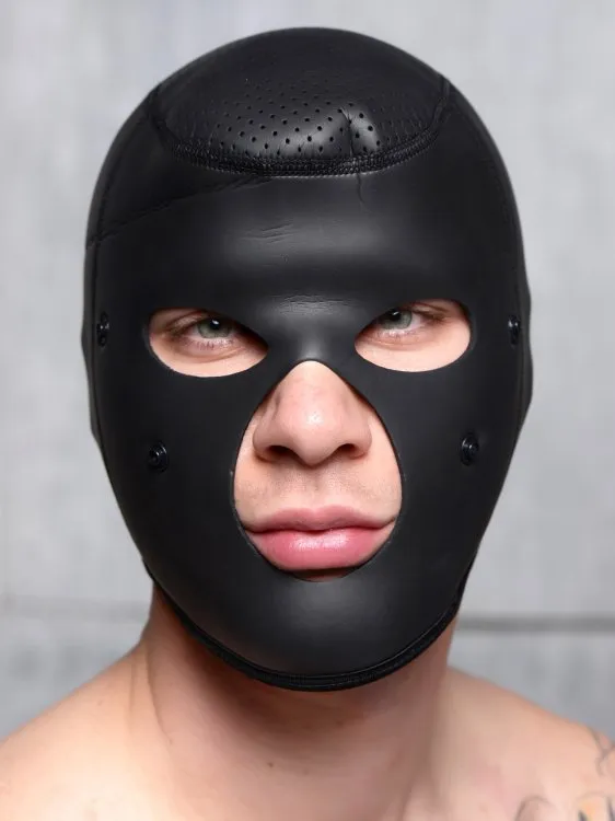 Master Series Scorpion Hood Blindfold Face Mask Neoprene XR Brands Male Sex Toys