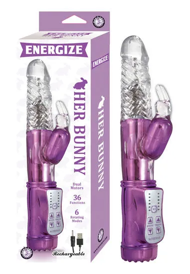 Nasstoys Vibrators Energize Her Bunny 1 Purple Rabbit Vibrator