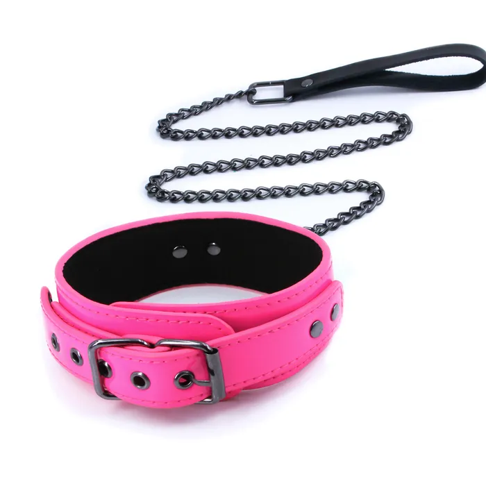 nsnovelties Electra Play Things Collar and Leash Pink Vibrators