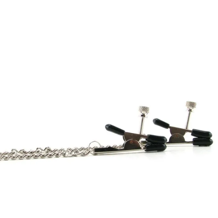 PAR Female Sex Toys Sportsheets Collar with Nipple Clamps