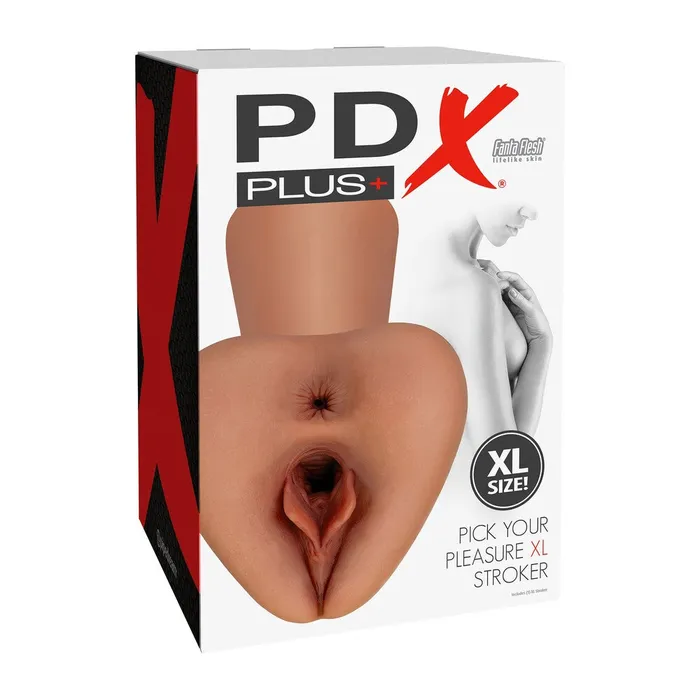 PDX Plus Pick Your Pleasure XL Vagina Butt Stroker Brown Pipedream Male Sex Toys