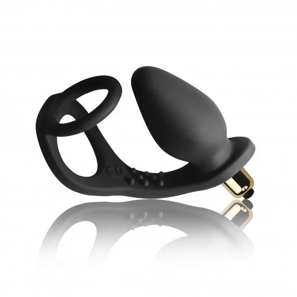 RocksOff Anal RocksOff 7Speed ROZen Cock Ring And Anal Plug Black