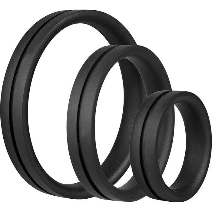 Screaming O Male Sex Toys Screaming O Ring O Pro Cock Ring Set Black 3 Pieces