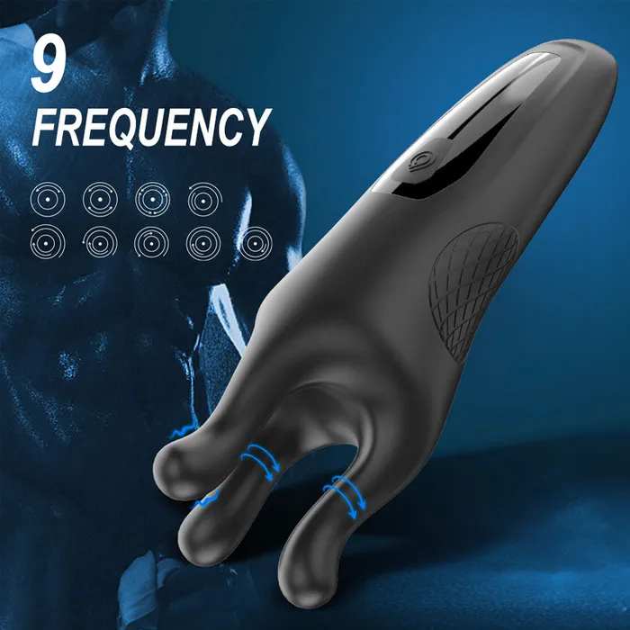 Shande Female Sex Toys TRIDENT Rotation Penis Massaging Vibrator 9 Speeds