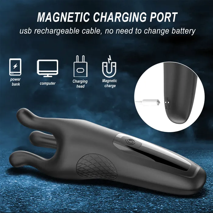 Shande Female Sex Toys TRIDENT Rotation Penis Massaging Vibrator 9 Speeds