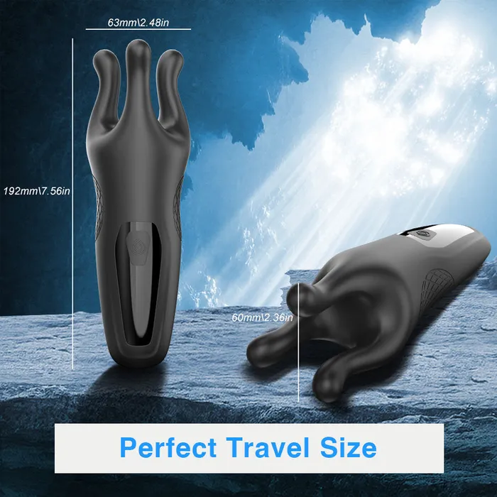 Shande Female Sex Toys TRIDENT Rotation Penis Massaging Vibrator 9 Speeds