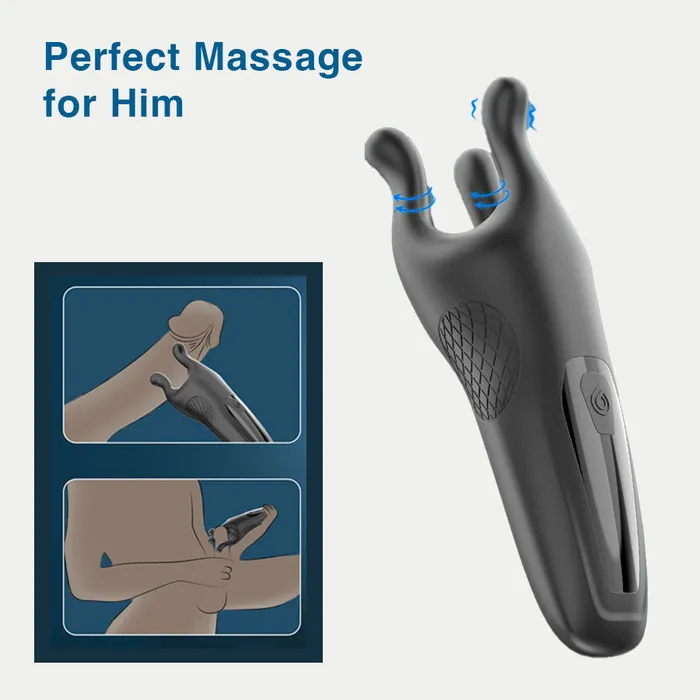Shande Female Sex Toys TRIDENT Rotation Penis Massaging Vibrator 9 Speeds