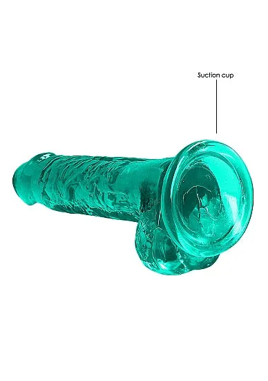 SHOTS AMERICA Dildos Realrock 7in Realistic Dildo W Balls Turquoise