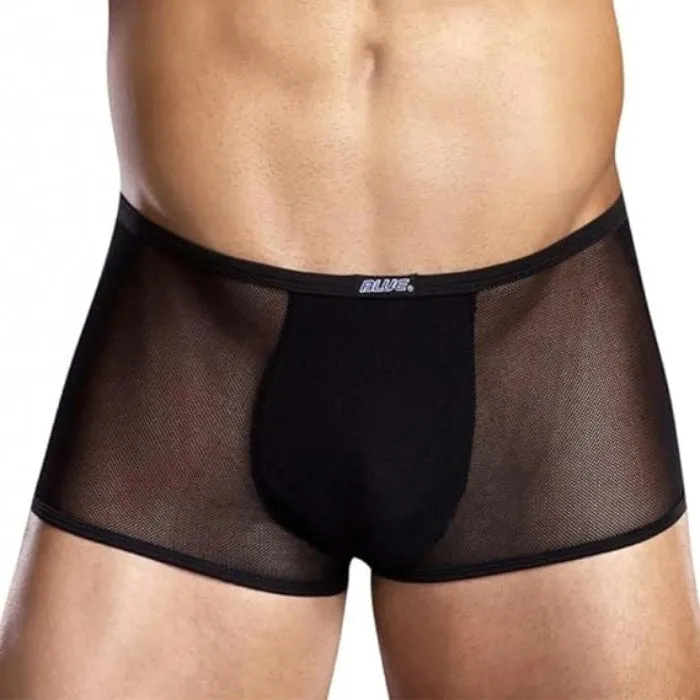 STR Female Sex Toys Brief Men Mesh Trunk Black SM