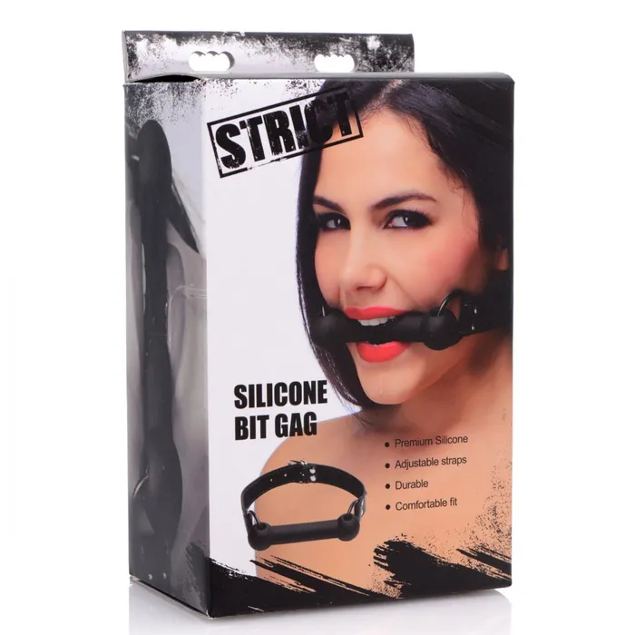 Strict Silicone Bit Gag XR Brands Female Sex Toys Strict Silicone Bit Gag XR Brands Female Sex Toys