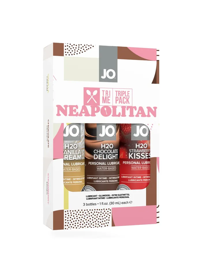 System JO Vibrators Jo Trime Neopolitan Triple Pk 1 Oz